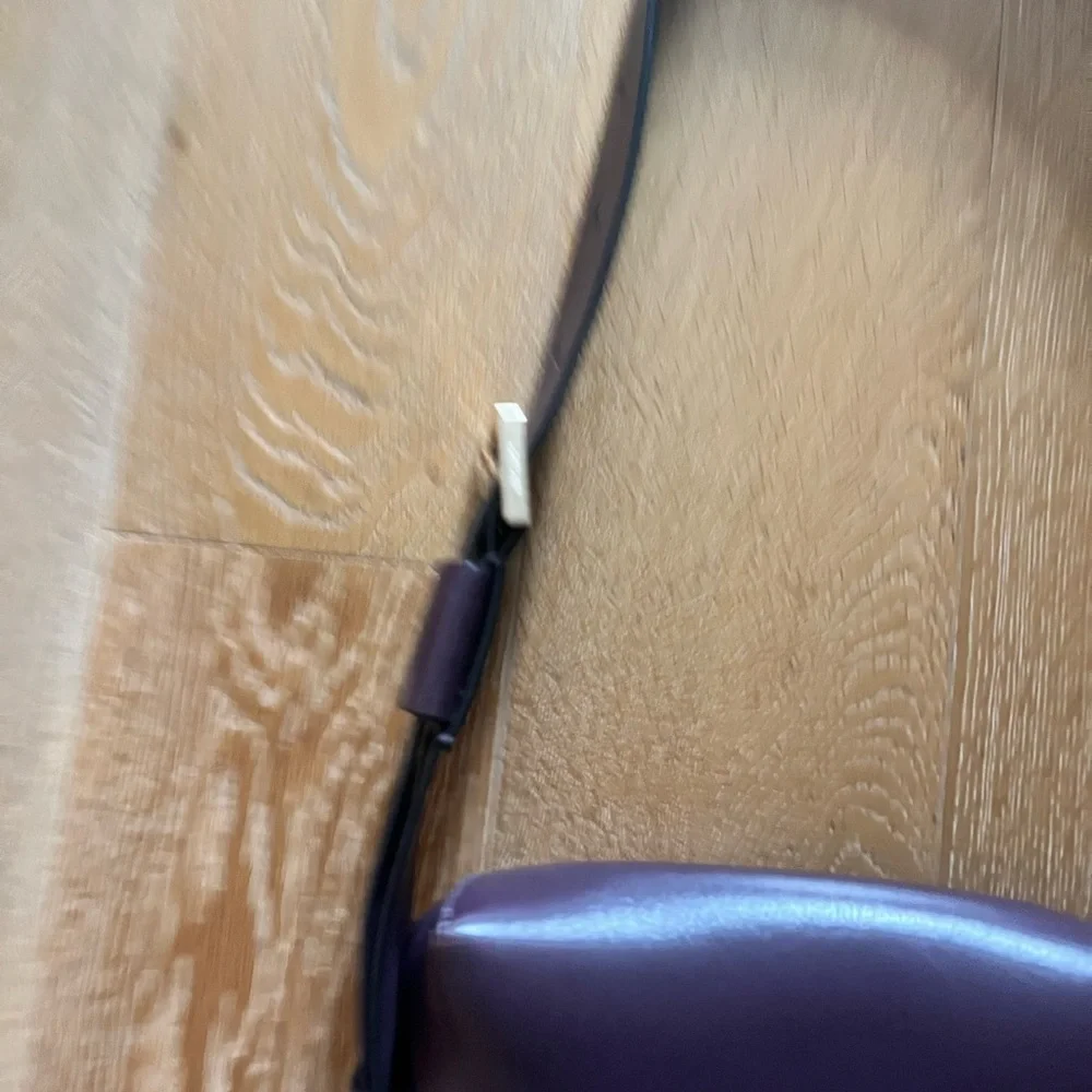 AllSaints Frankie Purple Leather Crossbody with Gold-Tone Lock - Picture 6 of 11